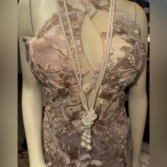 VINTAGE FAUX PEARL TASSEL LONG DOUBLE NECKLACE - Picture 14 of 15